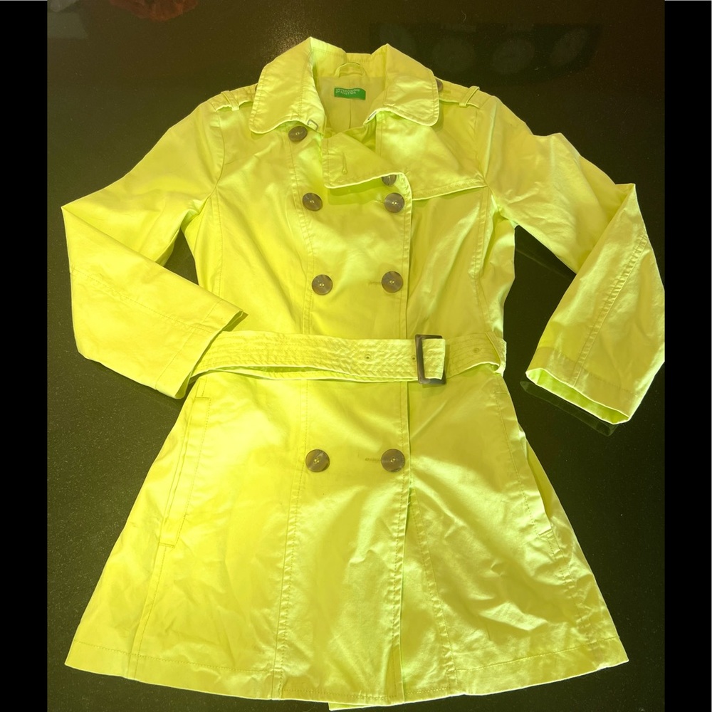 United Colors of Benetton Chartreuse Rain Slicker